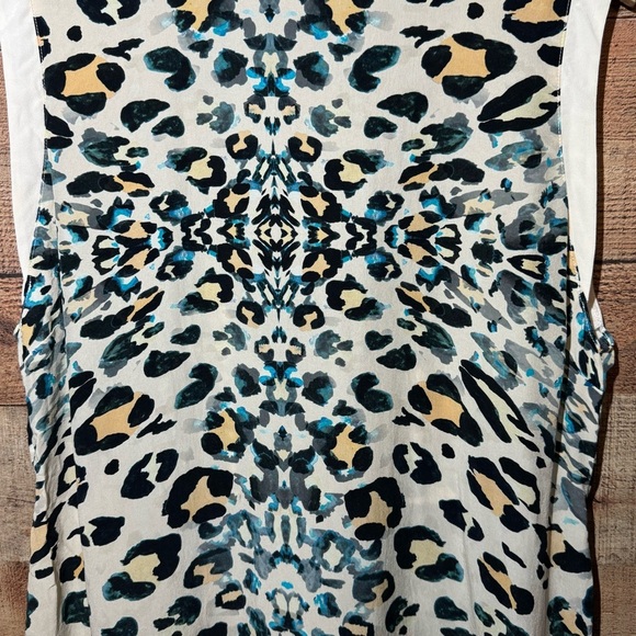 BROCHU WALKER Dallan Silk Leopard Animal Print Sheath Dress size L Work Office - Picture 5 of 11